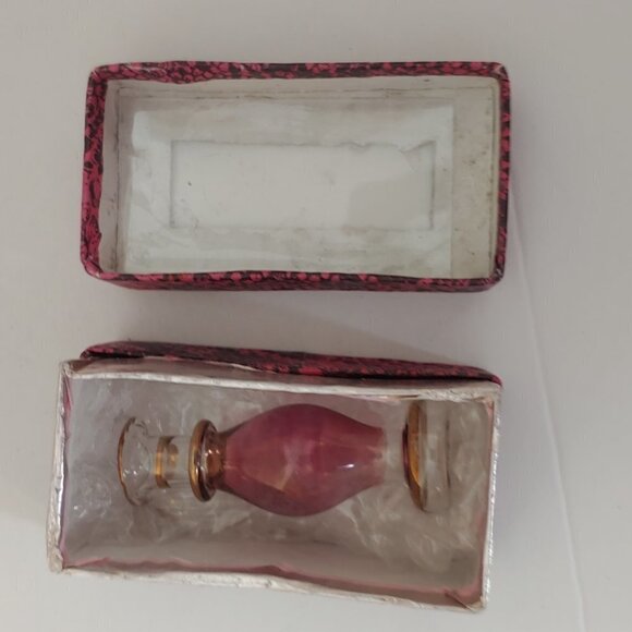Vintage Glass Mini Perfume Bottle Eastern Boho 2 Piece NIB - Picture 3 of 8